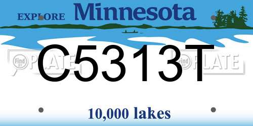 C5313T Minnesota License Plate
