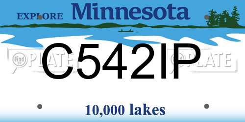 C542IP Minnesota License Plate