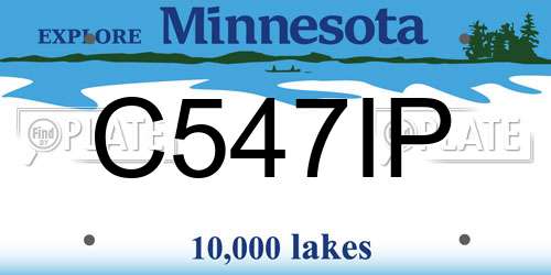 C547IP Minnesota License Plate