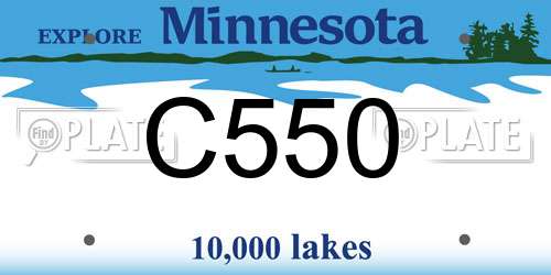 C550 Minnesota License Plate