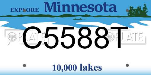 C5588T Minnesota License Plate