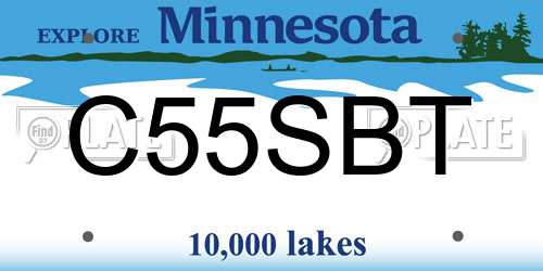 C55SBT Minnesota License Plate