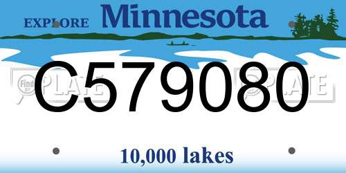 C579080 Minnesota License Plate