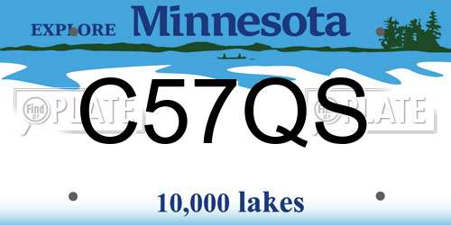 C57QS Minnesota License Plate