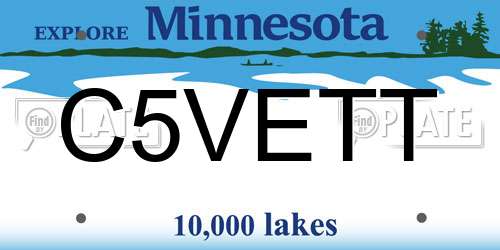 C5VETT Minnesota License Plate