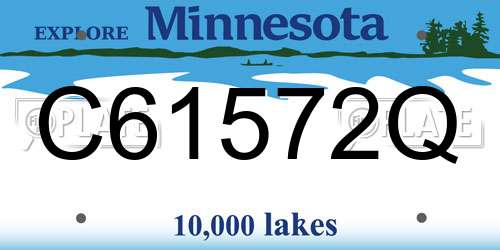 C61572Q Minnesota License Plate