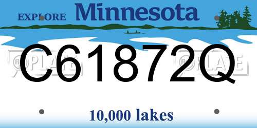 C61872Q Minnesota License Plate