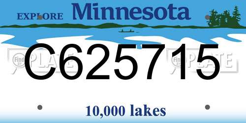 C625715 Minnesota License Plate