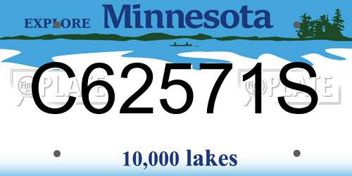C62571S Minnesota License Plate