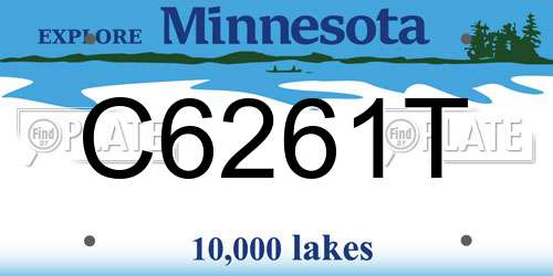 C6261T Minnesota License Plate