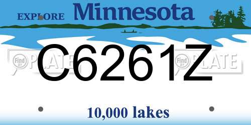 C6261Z Minnesota License Plate