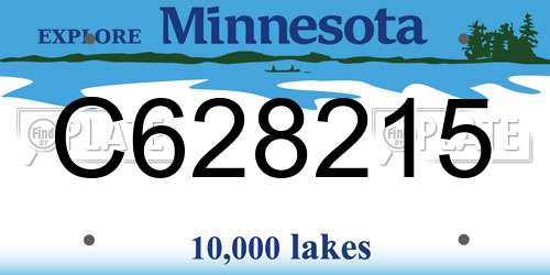 C628215 Minnesota License Plate