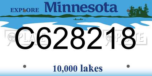 C628218 Minnesota License Plate