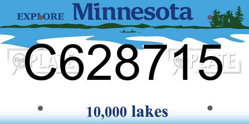C628715 Minnesota License Plate