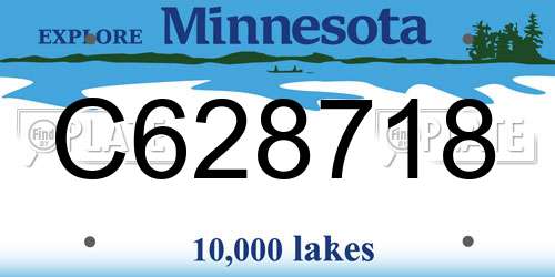C628718 Minnesota License Plate
