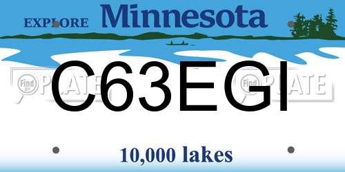 C63EGI Minnesota License Plate