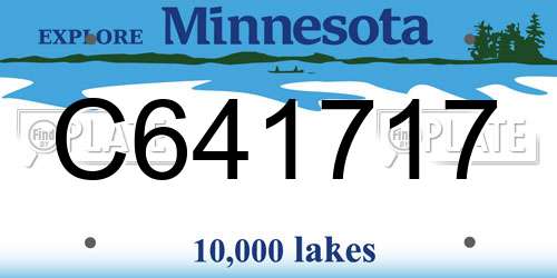 C641717 Minnesota License Plate