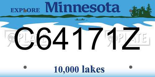 C64171Z Minnesota License Plate