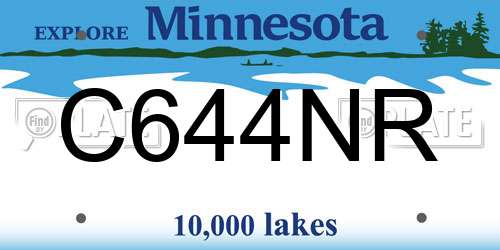 C644NR Minnesota License Plate
