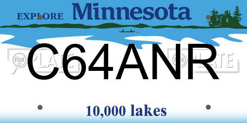 C64ANR Minnesota License Plate