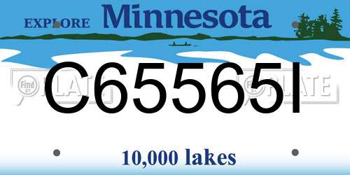 C65565I Minnesota License Plate