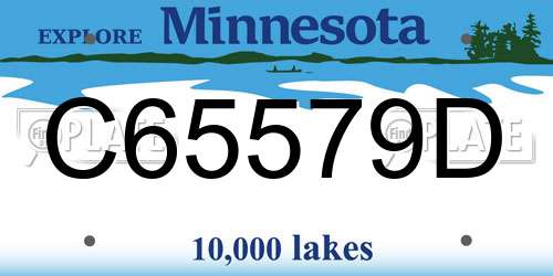 C65579D Minnesota License Plate