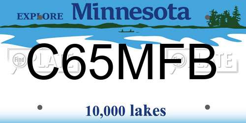 C65MFB Minnesota License Plate