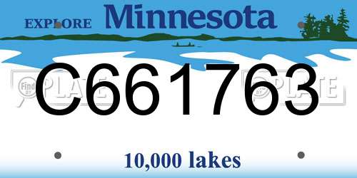 C661763 Minnesota License Plate