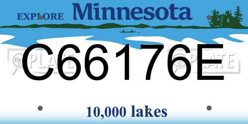 C66176E Minnesota License Plate