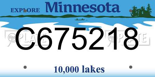 C675218 Minnesota License Plate
