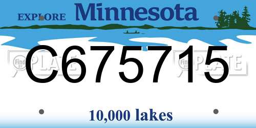 C675715 Minnesota License Plate