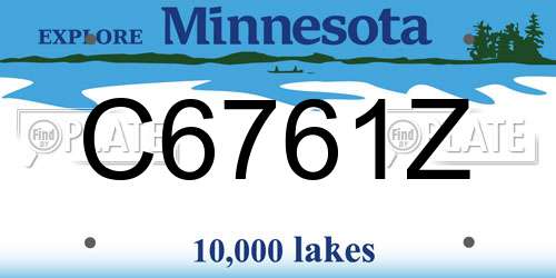C6761Z Minnesota License Plate