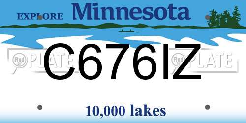C676IZ Minnesota License Plate