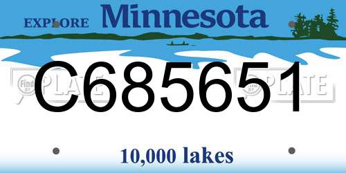 C685651 Minnesota License Plate