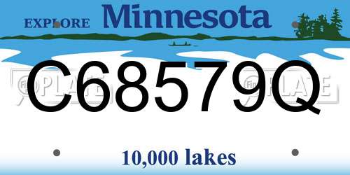 C68579Q Minnesota License Plate