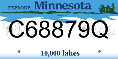 C68879Q Minnesota License Plate