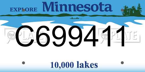 C699411 Minnesota License Plate