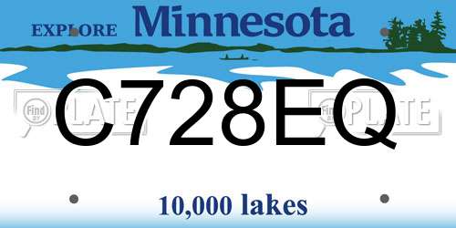 C728EQ Minnesota License Plate