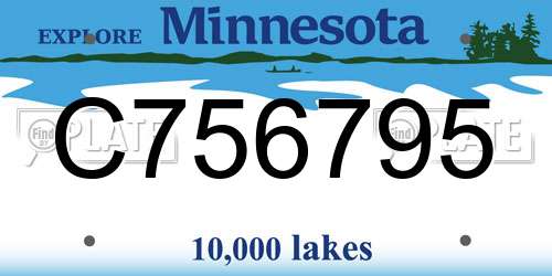 C756795 Minnesota License Plate