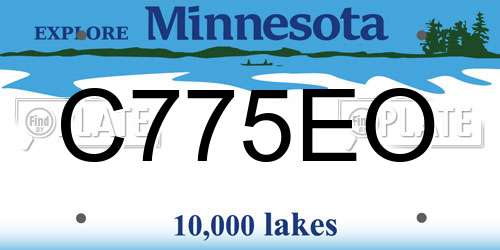 C775EO Minnesota License Plate