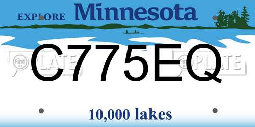 C775EQ Minnesota License Plate