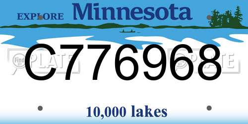 C776968 Minnesota License Plate