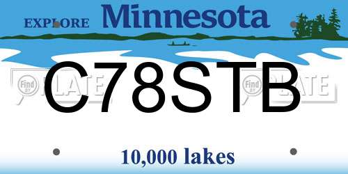 C78STB Minnesota License Plate