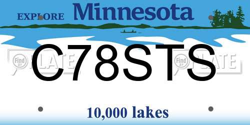 C78STS Minnesota License Plate