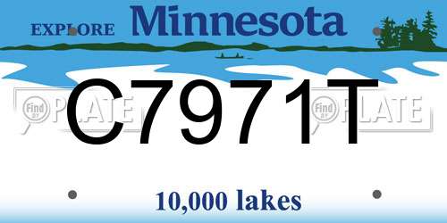 C7971T Minnesota License Plate