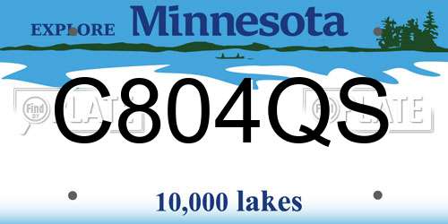 C804QS Minnesota License Plate