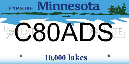 C80ADS Minnesota License Plate