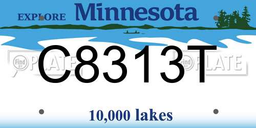 C8313T Minnesota License Plate