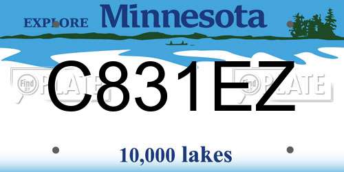 C831EZ Minnesota License Plate