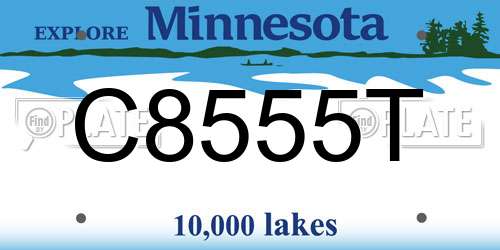 C8555T Minnesota License Plate